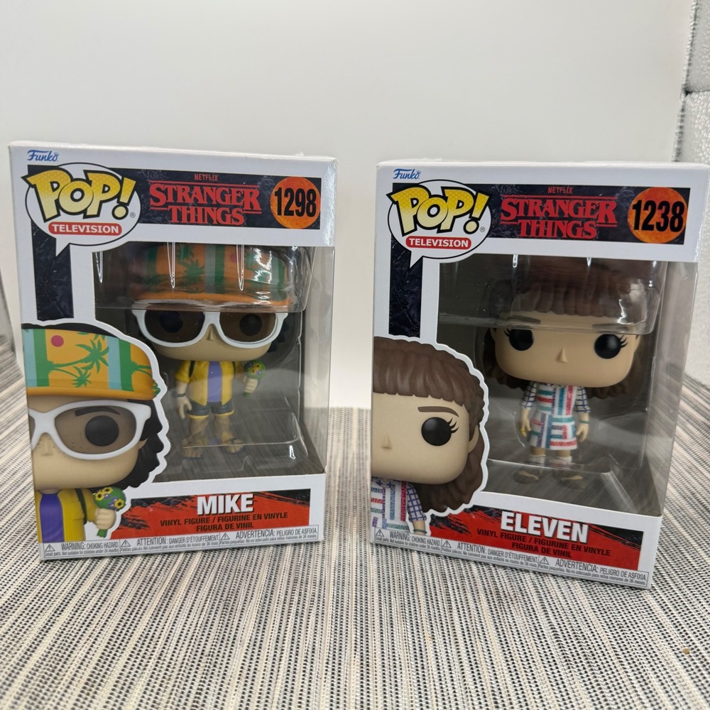Funko Pop Stranger Things Eleven 1238 & Mike 1298 Vinyl Figures Set of 2